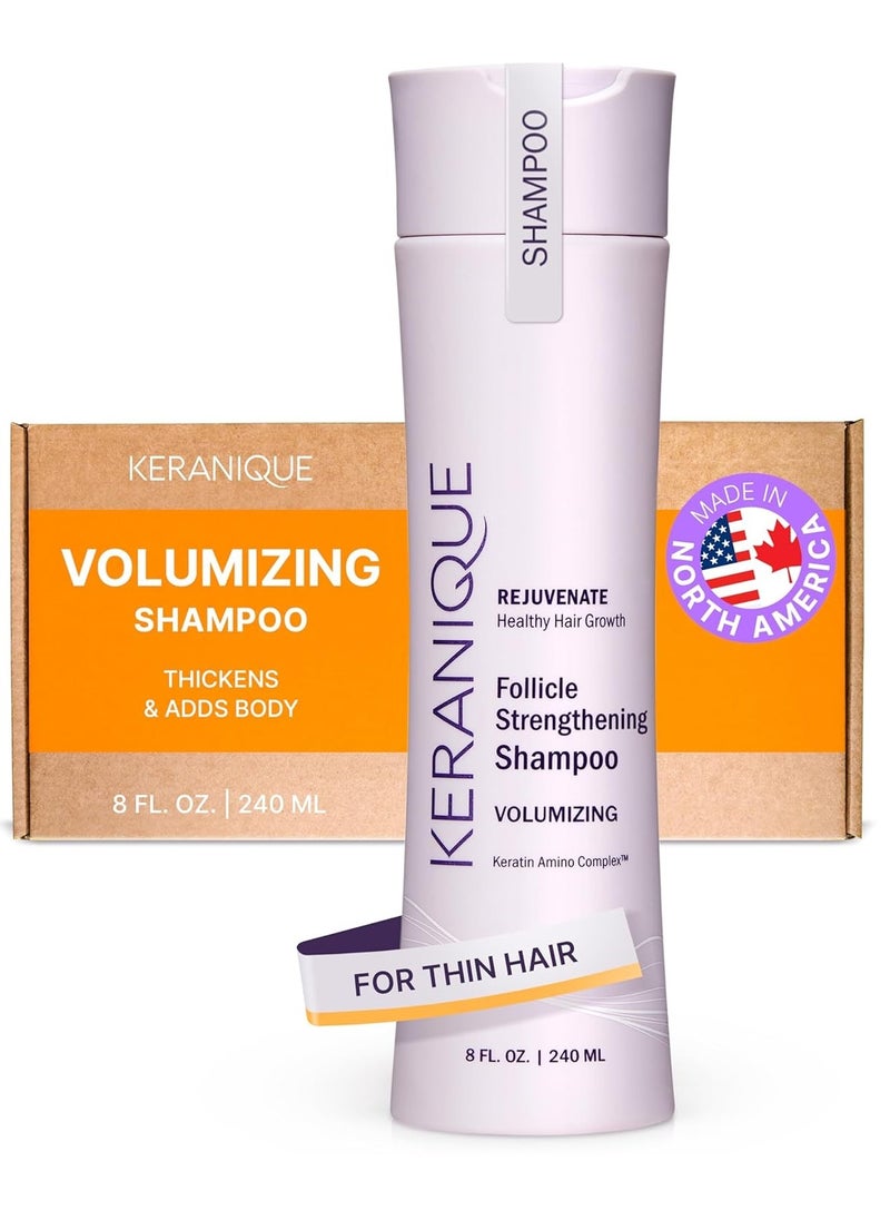 Keranique Keranique Scalp Stimulating Keratin for Thinning Hair, Hair Regrowth Amino Complex Shampoo Volumizing, 8 Fl Oz  - Image 1