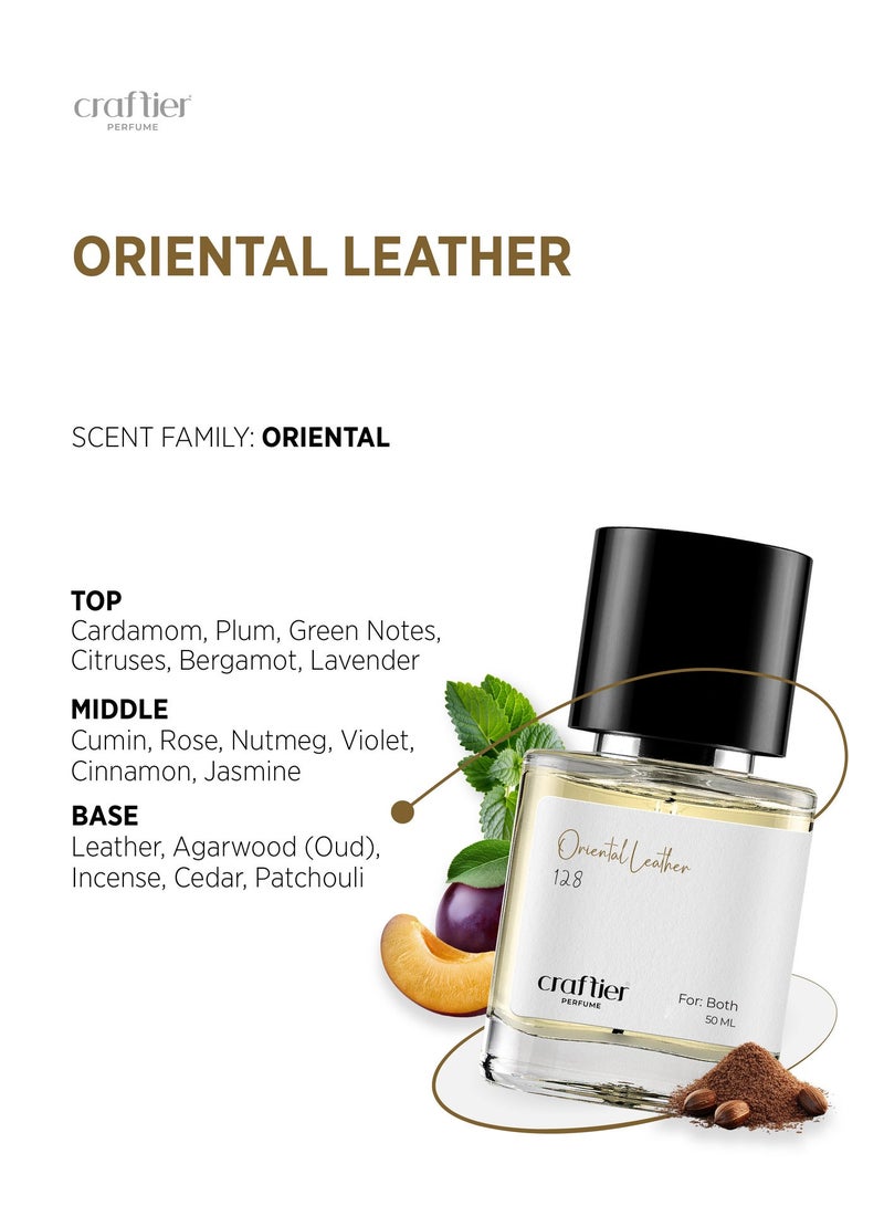 Craftier Perfume ORIENTAL LEATHER - Inspired of-HALFETI LEATHER, Eau De Parfum for Men & Women - 50ml, Long Lasting Oriental Fragrance Upto 36 Hrs, Travel Size Unisex Perfume - Image 3