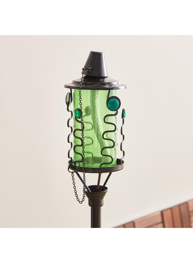 Eden Glass Torch With Metal Stand 9X9X171 Cm - Image 2