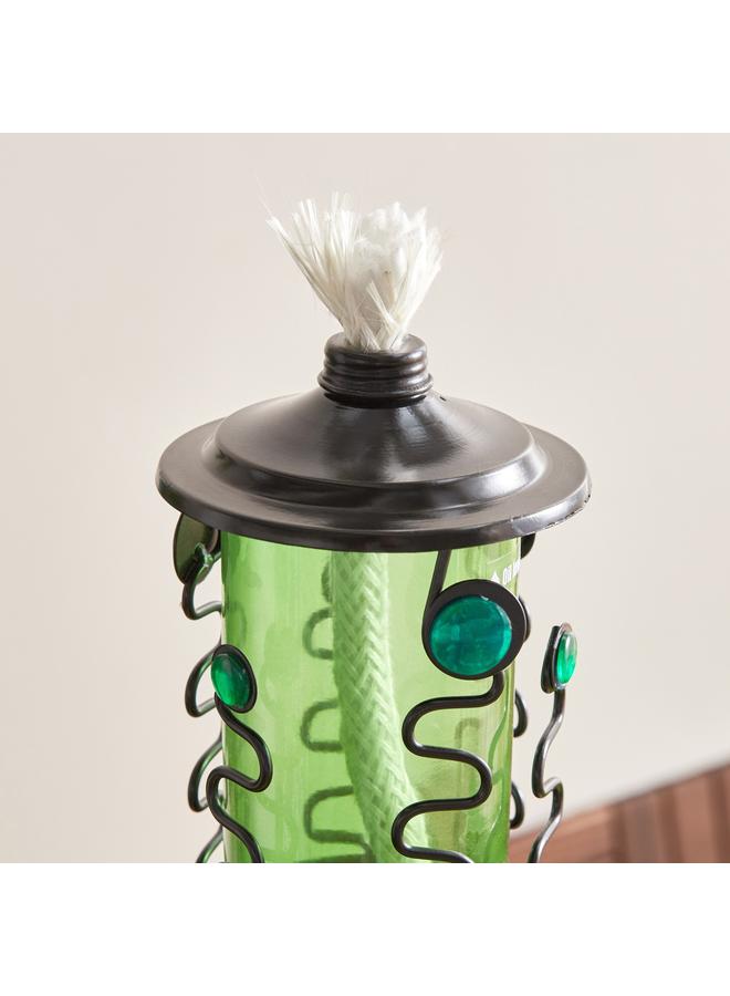 Eden Glass Torch With Metal Stand 9X9X171 Cm - Image 3