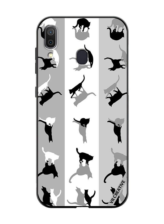 VR CREATIVE Protective Case Cover For Samsung Galaxy A30 Cats Spook Design Multicolour - Image 1