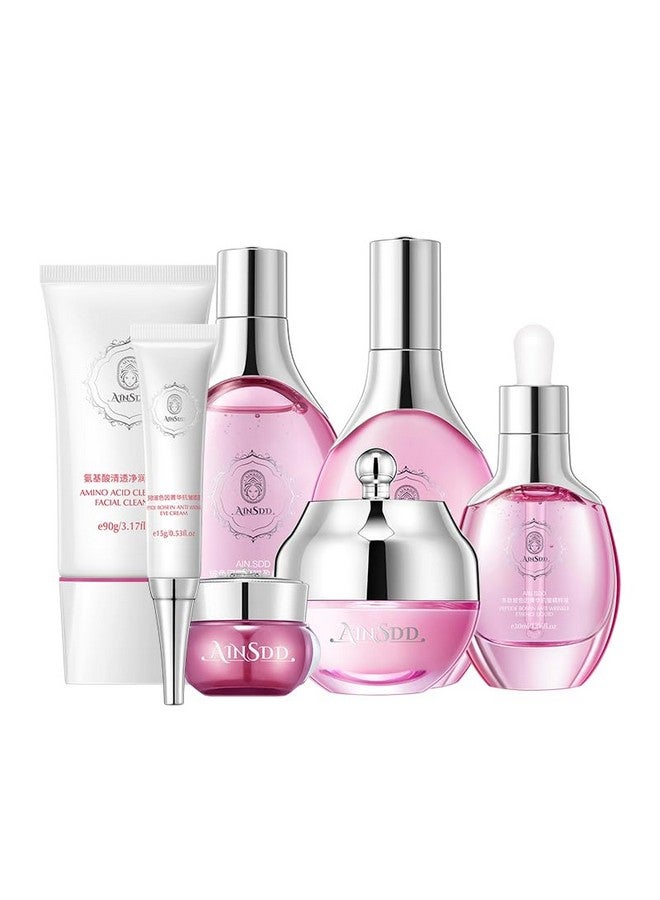 ايه اي اس تي اتش تي ايه ان واي مجموعة العناية بالبشرة المضادة للشيخوخة بحمض الهيالورونيك من AESTHTANY، مجموعة العناية بالبشرة اليومية للنساء، مجموعة هدايا مكونة من 7 قطع، مجموعة تجميل نسائية، هدية عيد الحب - Image 2