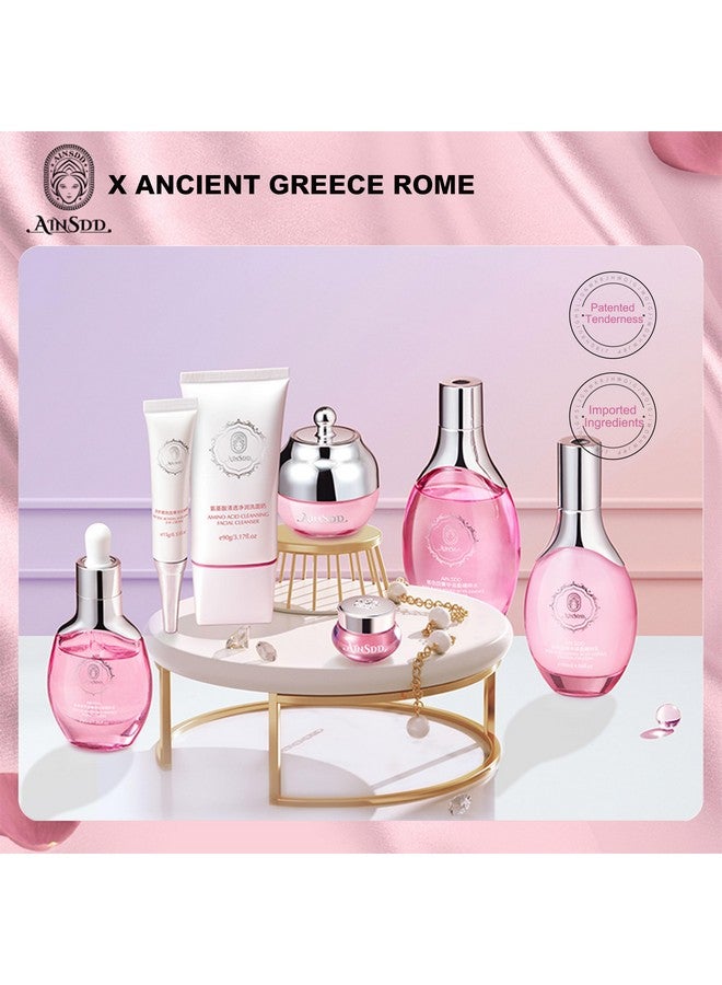 ايه اي اس تي اتش تي ايه ان واي مجموعة العناية بالبشرة المضادة للشيخوخة بحمض الهيالورونيك من AESTHTANY، مجموعة العناية بالبشرة اليومية للنساء، مجموعة هدايا مكونة من 7 قطع، مجموعة تجميل نسائية، هدية عيد الحب - Image 3