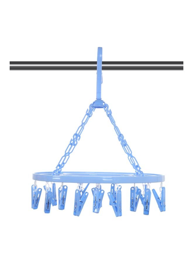 Clothes Drying Hanger With Clip Blue - Image 1