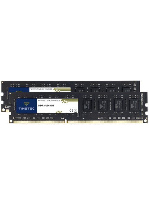 Timetec 16GB KIT(2x8GB) DDR3 / DDR3L 1333MHz PC3-10600 Non-ECC Unbuffered 1.5V / 1.35V CL9 2Rx8 Dual Rank 240 Pin UDIMM PC Desktop Computer Memory RAM Module Upgrade (16GB KIT(2x8GB))