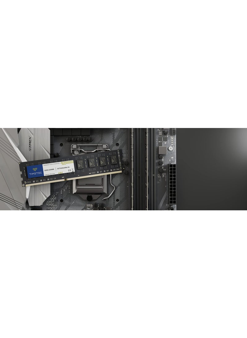 Timetec 16GB KIT(2x8GB) DDR3 / DDR3L 1333MHz PC3-10600 Non-ECC Unbuffered 1.5V / 1.35V CL9 2Rx8 Dual Rank 240 Pin UDIMM PC Desktop Computer Memory RAM Module Upgrade (16GB KIT(2x8GB))