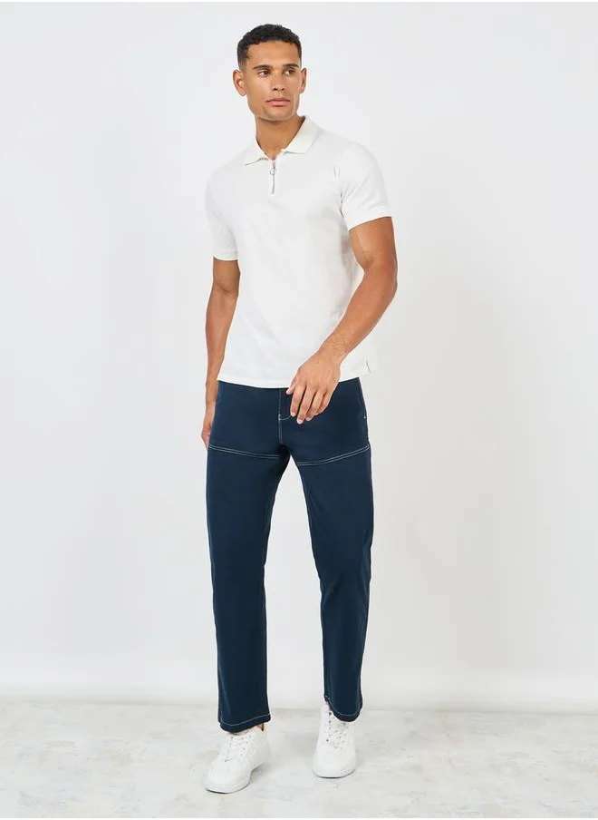 ستايلي Cotton Contrast Stitch Relaxed Fit Chino