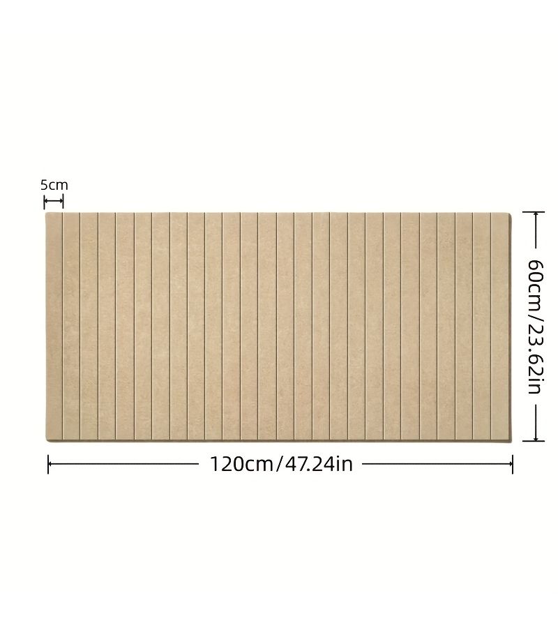 Deep Camel Extra Large Felt Board Vertical Striped Plush Bulletin Push Pin Notice Office Display - Image 3
