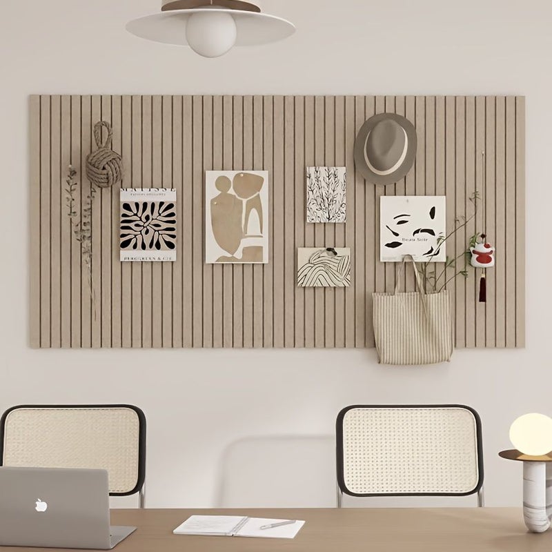 Deep Camel Extra Large Felt Board Vertical Striped Plush Bulletin Push Pin Notice Office Display - Image 4