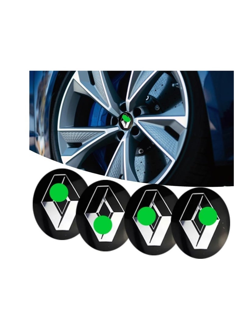 RENAULT 4 Pieces 3D Tire Hubcaps 4pcs 3D Car Wheel Hub Cap Sticker for Renault // by EgyWolfStickers // By EgyWolf  - Image 1