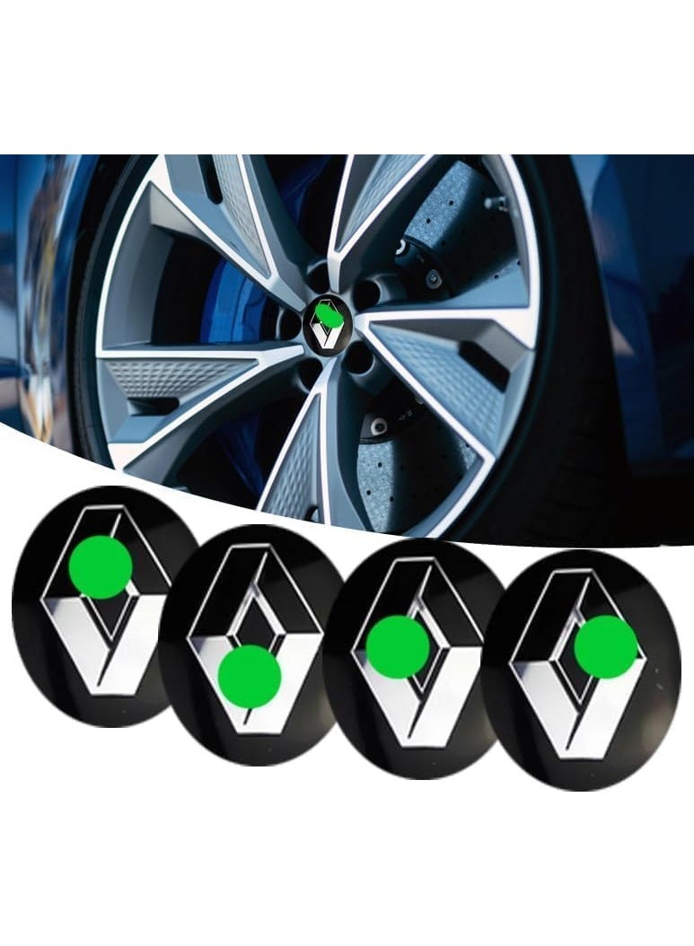 RENAULT 4 Pieces 3D Tire Hubcaps 4pcs 3D Car Wheel Hub Cap Sticker for Renault // by EgyWolfStickers // By EgyWolf  - Image 4