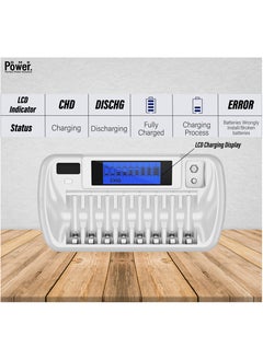 DMK Power DMK Power 9 Slot Battery Charger - Fast Charging for AA AAA Ni-MH Ni-CD 9V Li-ion Batteries (Model: TC-Q99)  - Image 2