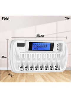 DMK Power DMK Power 9 Slot Battery Charger - Fast Charging for AA AAA Ni-MH Ni-CD 9V Li-ion Batteries (Model: TC-Q99)  - Image 5