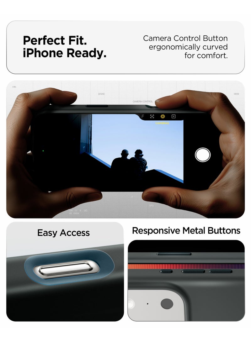 Spigen Silicone Fit MagFit for iPhone 17 Pro MagSafe Case Cover - Abyss Green - Image 4