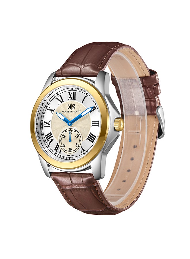 كينيث سكوت ساعة يد جلدية للرجال بعقارب مقاس  مم - Image 3