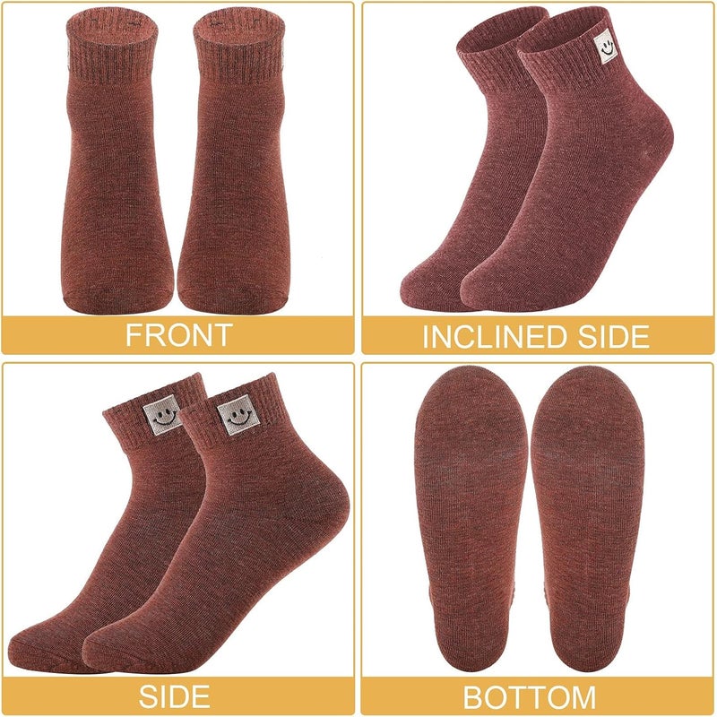 Luckam 6 Pairs Smile Face Socks, Adorable Ankle Socks with Funny Novelty Patterns, Aesthetic Smiling Face Socks for Everyday Wear, Comfortable and Stylish Socks for Women and Girls - Image 5