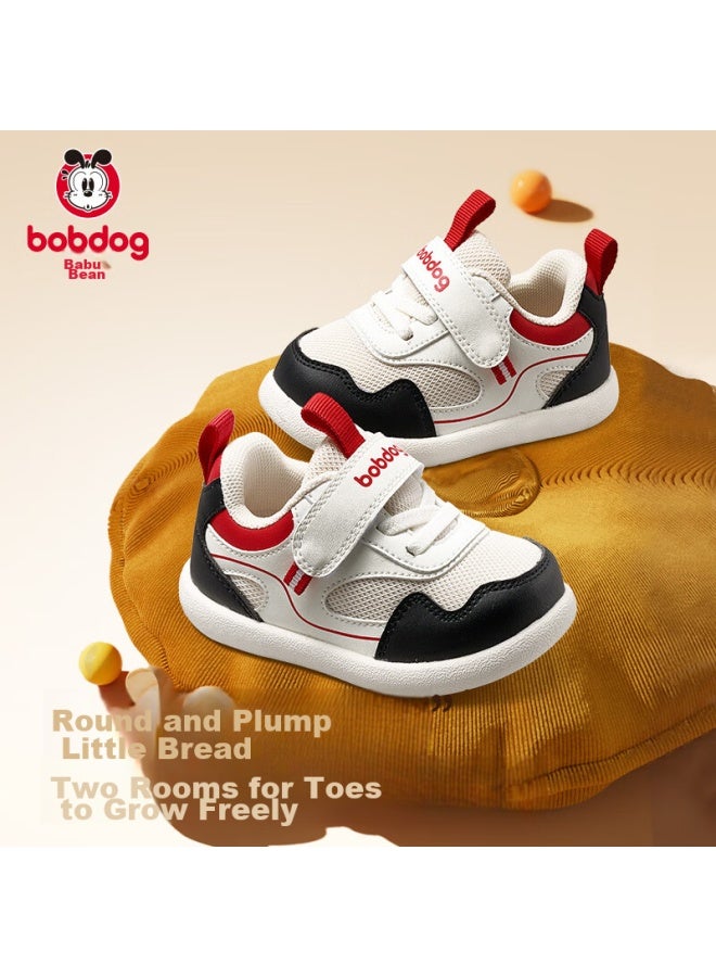 Babu Bean Babbudou Baby Walking Shoes Spring Style, Soft Sole, Non-slip, Breathable Mesh, Functional Shoes For Boys And Girls, Versatile Black, Size 21 - Image 2