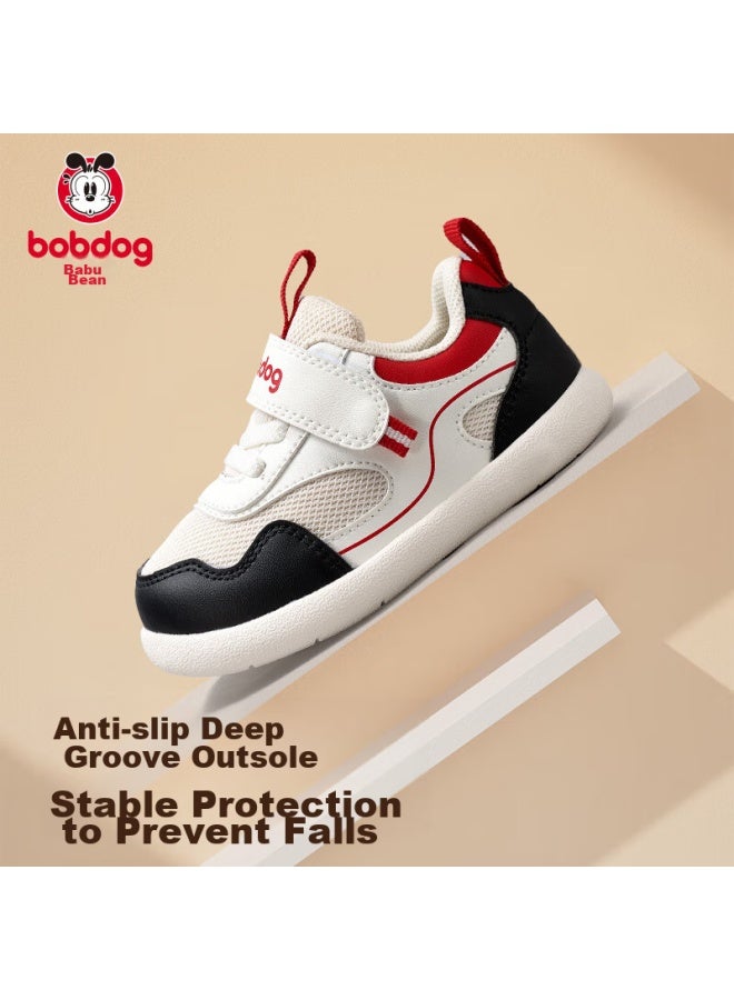 Babu Bean Babbudou Baby Walking Shoes Spring Style, Soft Sole, Non-slip, Breathable Mesh, Functional Shoes For Boys And Girls, Versatile Black, Size 21 - Image 3