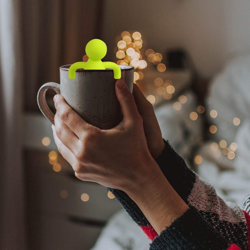 Leden Tea Infuser for Loose Tea Extra Fine Mesh Tea Steeper with Cute Design Tea Strainer Ball with Silicone Handle for Tea Cup Mug, Stainless steel Green - Image 5