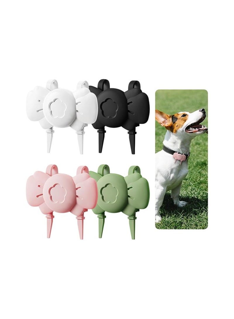 SYOSI Silicone Air Tag Case Fit for Apple Airtag Gps Tracker, Airtag Holder Waterproof, Full Body Covered with Adjustable Strap Design for Dog Cat Collar, Backpack, Luggage(Multi-Color)(4 Pack) - Image 1