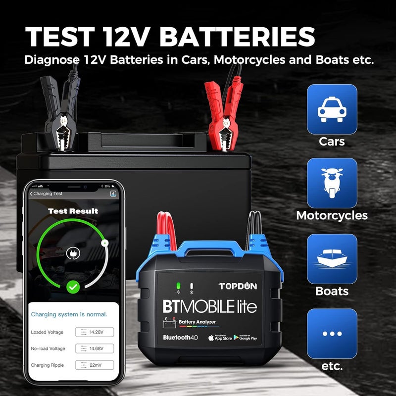Topdon BTMobile Lite Bluetooth Car Battery Tester Analyzer - Image 4