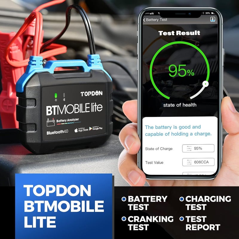 Topdon BTMobile Lite Bluetooth Car Battery Tester Analyzer - Image 2