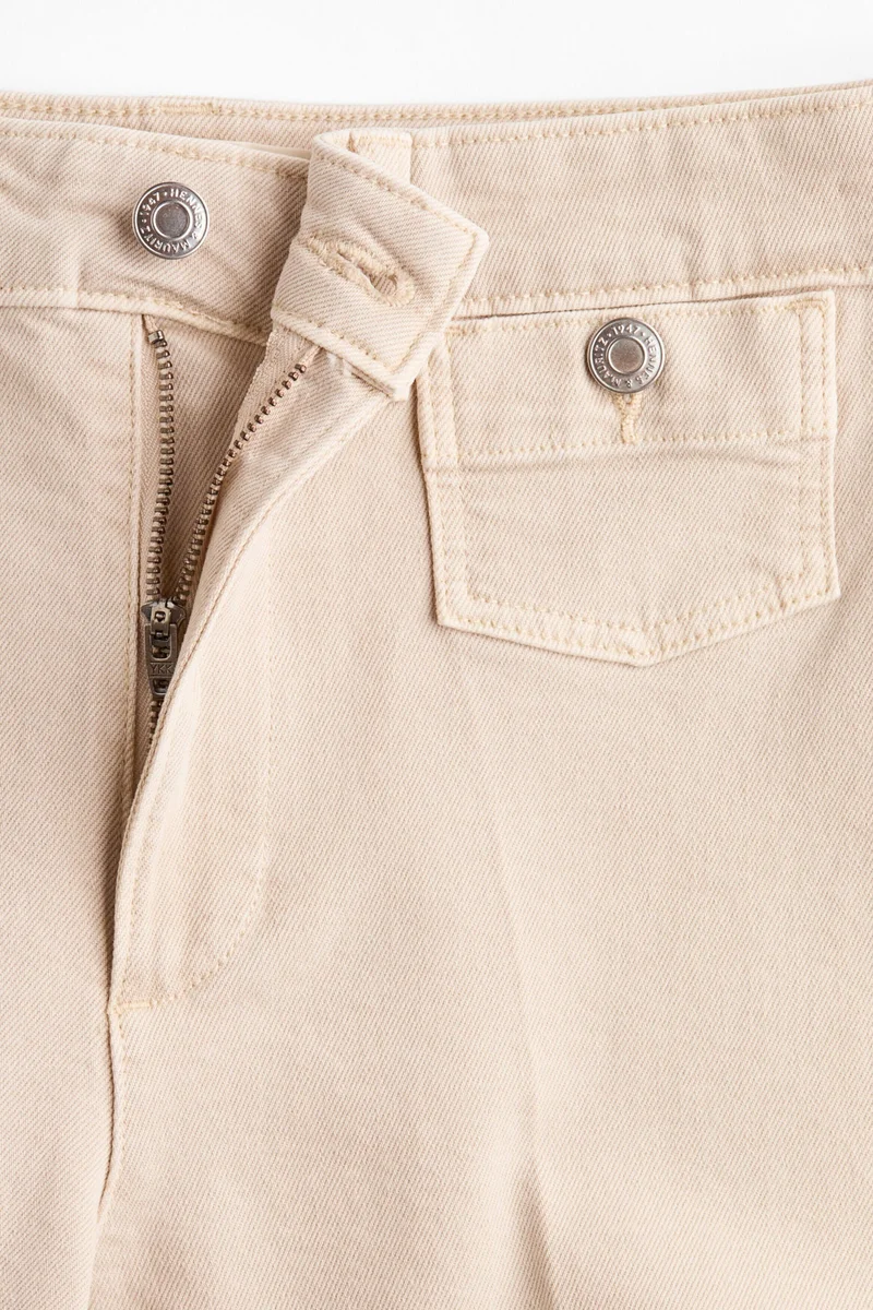 H&M  Wide High Waist Ankle Jeans for Women | Best Price UAE