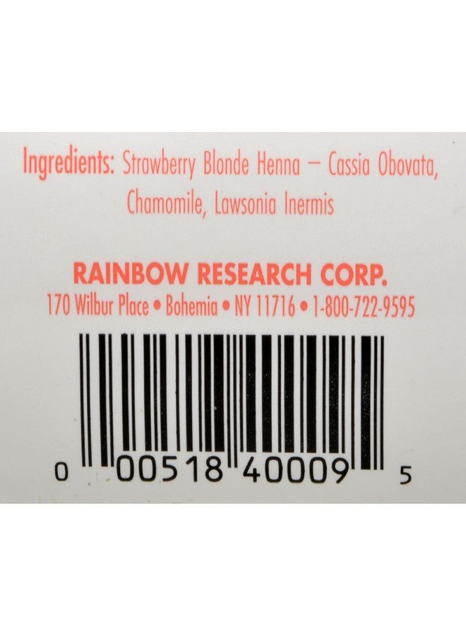 Rainbow Research Henna Hair Color and Conditioner Persian Strawberry Blonde- 4 oz - 100% Botanical Hair Color - Gently coats the hair shaft with 100% organic color - Image 2