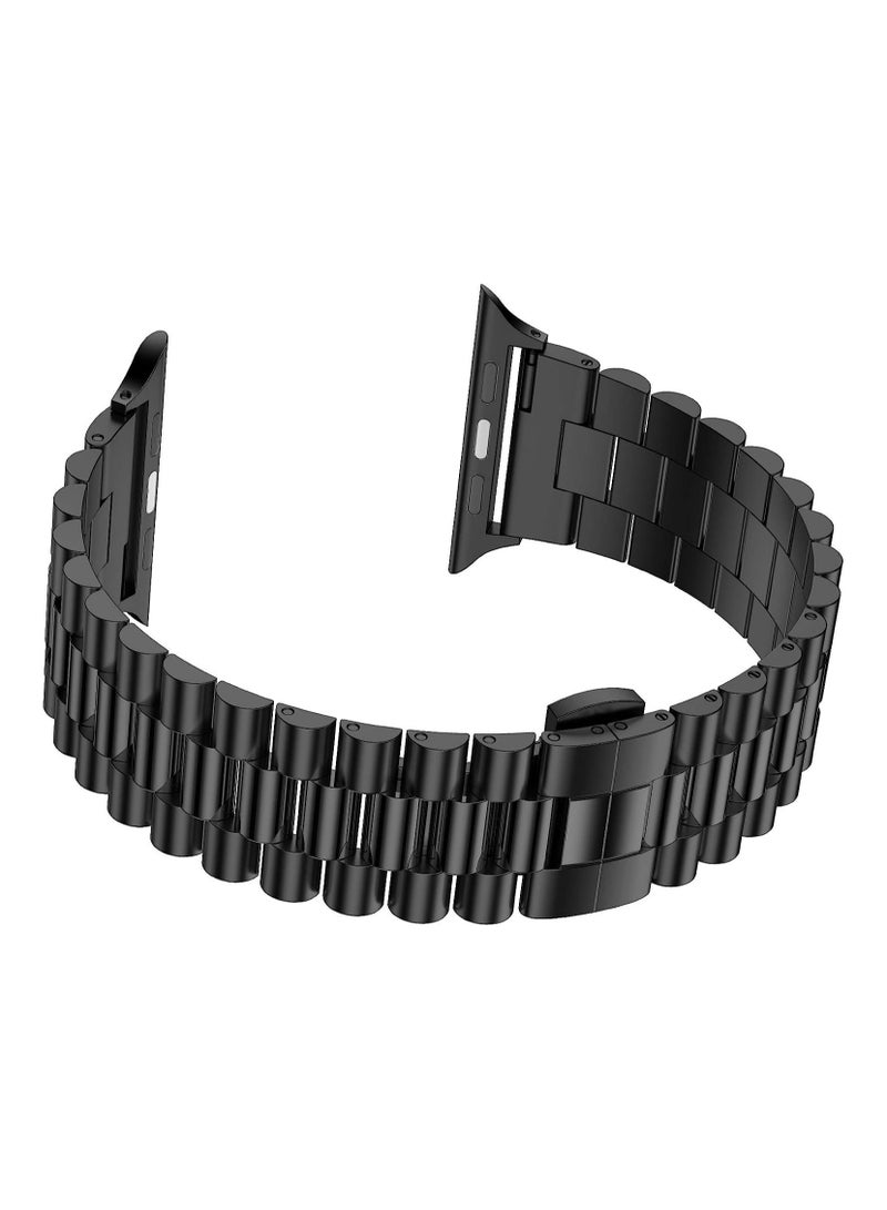 Compatible with Apple Watch Band Series 5 44mm 42mm, Stainless Steel iWatch Band with Butterfly Folding Clasp for iWatch Band Series 5/4/3/2/1 - Image 3