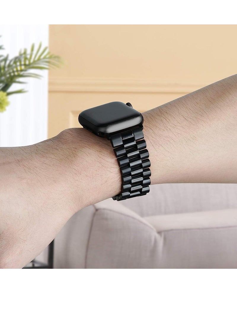 Compatible with Apple Watch Band Series 5 44mm 42mm, Stainless Steel iWatch Band with Butterfly Folding Clasp for iWatch Band Series 5/4/3/2/1 - Image 5