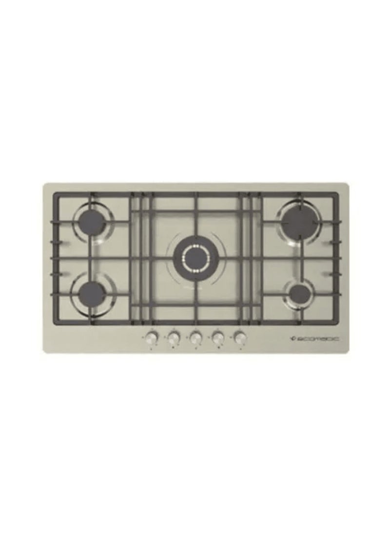 Ecomatic Ecomatic Built-In Gas Hob, 5 Burners, Stainless Steel, 92 cm - S943XL5C 
