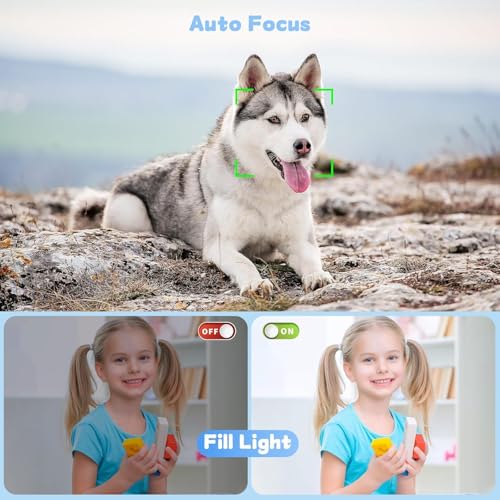 AiTechny Digital Camera for Kids, 1080P FHD Kids Camera with 32GB SD Card, 44MP Point and Shoot Digital Camera with 16X Zoom, Compact Small Vintage Camera Gifts (ai-cam-3) - Image 5
