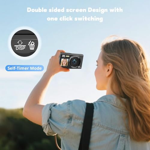 AiTechny Digital Camera for Kids, 1080P FHD Kids Camera with 32GB SD Card, 44MP Point and Shoot Digital Camera with 16X Zoom, Compact Small Vintage Camera Gifts (ai-cam-3) - Image 3