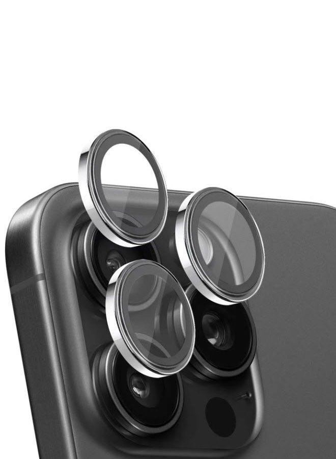 IPhone 16 Pro Max / IPhone 16 Pro Camera Protector with AR+AF - Silver Color - Image 2