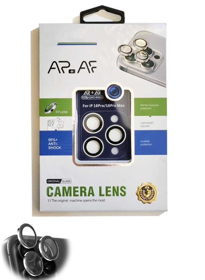 IPhone 16 Pro Max / IPhone 16 Pro Camera Protector with AR+AF - Silver Color - Image 1