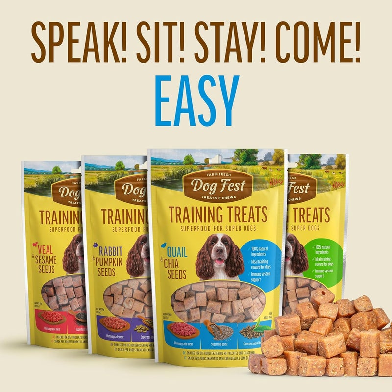 Dog Fest Training Treats Quail & Chia Seeds 90g - Image 3