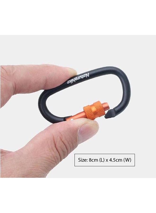 Naturehike 8cm D-type multifunctional hang buckle with lock | Outdoor Gear | Carabiner | Aluminum, Keychain Attachment, Lightweight and Compact - Image 5