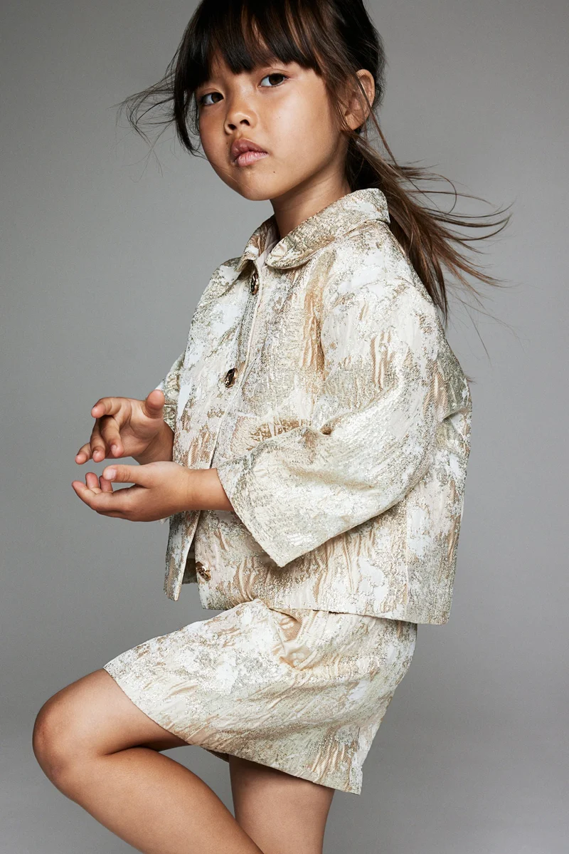 H&M Shimmering jacquard-weave skirt