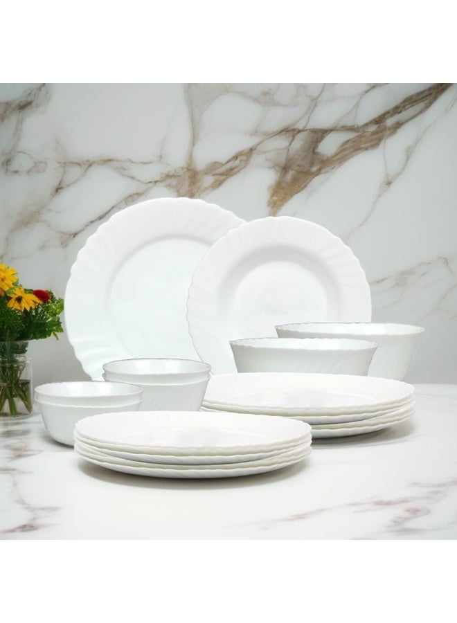 Melrich Melrich 20 Pcs Dinner set 6 Dinner Plate 6 Dessert Plate 6 Bowl 2 Serving Bowl Dishwasher Microwave Safe Scratch Heat Resistance Easy to Clean  - Image 2