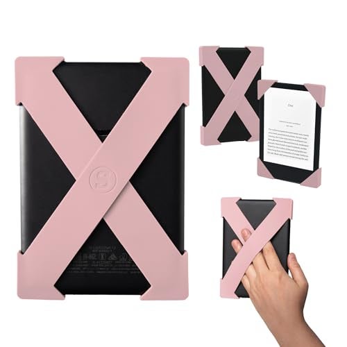 Strapsicle Hand Strap for Kindle Accessories Comfy Silicone Grip Alternative to Case or Cover Fits Paperwhite 11th/12th Gen, Signature Edition, Colorsoft, Kobo, & 6–7 Inch E-Readers - Large - Blush - Image 1