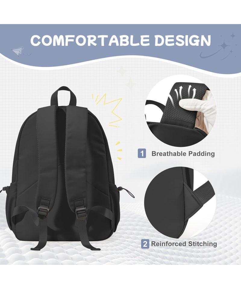 Glowic Stylish Printed Backpack for Men & Women | Laptop Bag with Trendy Quotes | Casual Travel, College & Office Backpack for Daily Use (Army Black) - Image 5