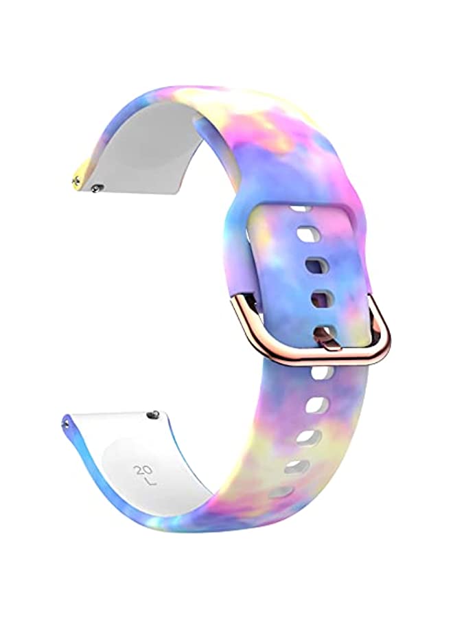 HuHa Band For Samsung Galaxy Watch 46mm Silicone Printing Watch Band Feather - Image 4