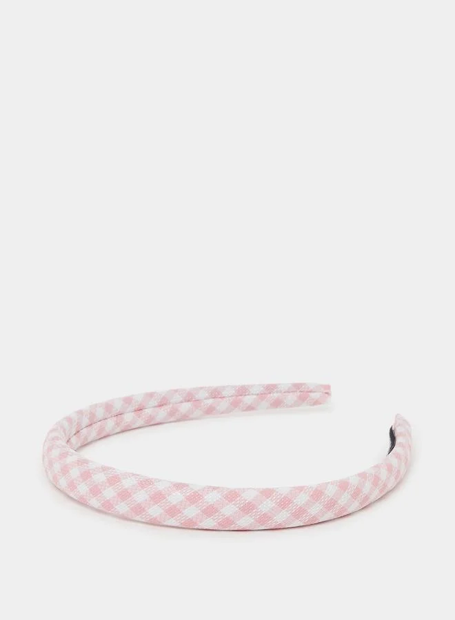 ستايلي Teen Girls Pink Checked Headband