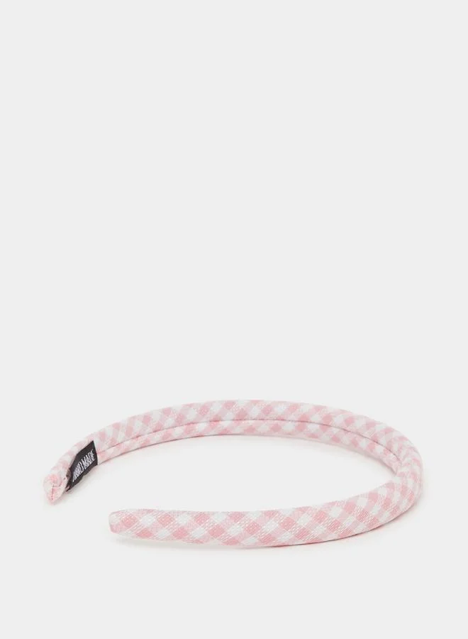 ستايلي Teen Girls Pink Checked Headband