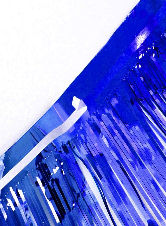 YESON Blue Parade Float Fringe, Banners,Blue Fringe Garland,For Parade Float Decorations,Graduation Ceremony Decorations Festival Celebration,11.8 in x 9.8 ft,4 pack - Image 2