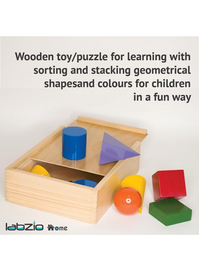 Labzio -Wooden Toy/Puzzle for Learning with Sorting and Stacking Geometrical Shapes and Colours for Children in a Fun Way. - Image 2