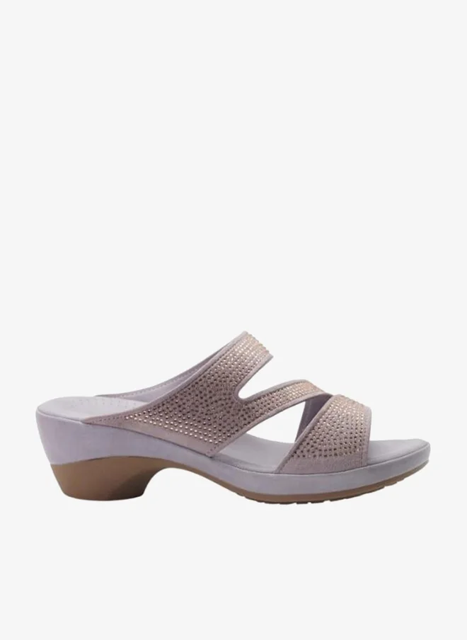 092-3105 Michelle Morgan Ladies Mid Heel Sandals 514RJ311 Purple