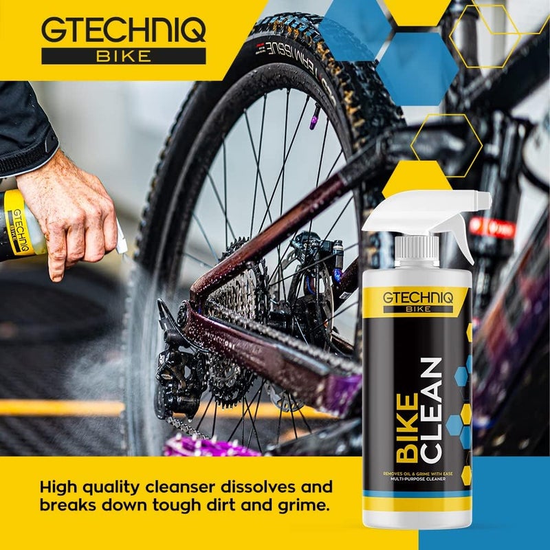 Gtechniq Bike Cleaner, Spray-On, Fast Acting Bike Degreaser. Gets Muck Off fast Oil, Grease and Dirt Removal, Non-Toxic, Biodegradable Bike Cleaning Kit, Safe on All Bicycles and Surfaces 1L Spray - Image 1