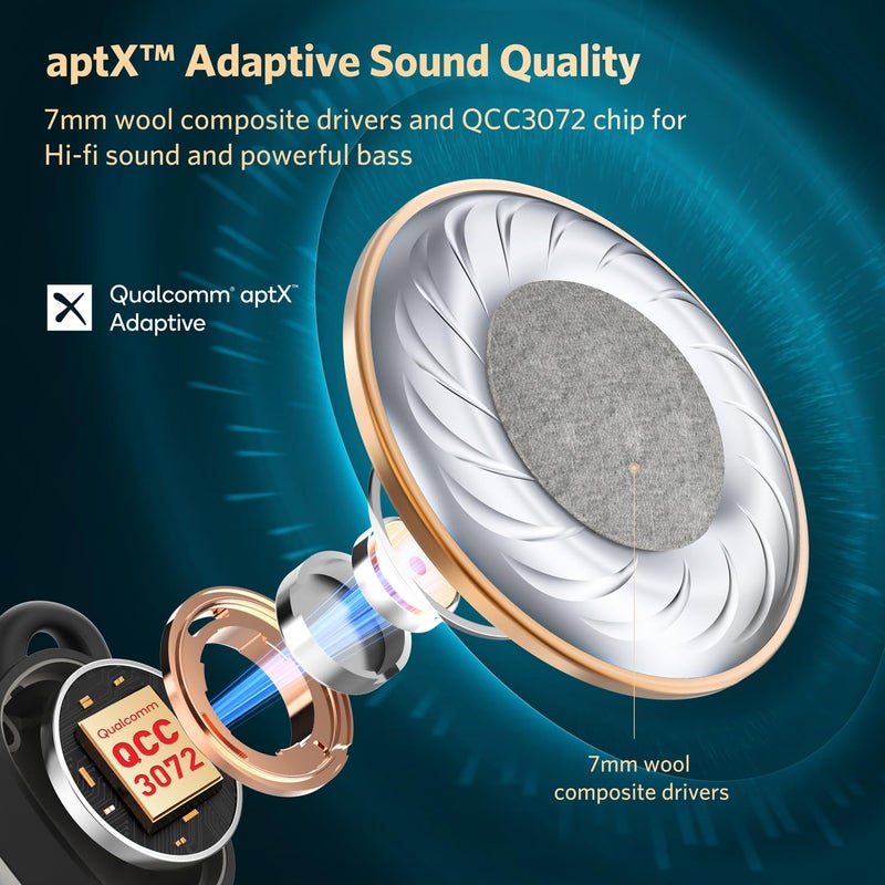 EarFun سماعات أذن وايرلس EarFun Free Pro 3 مع خاصية إلغاء الضوضاء، صوت عالي الدقة، صوت Snapdragon مع Qualcomm aptXâ„¢ Adaptive، 6 ميكروفونات ENC، سماعات بلوتوث 5.3، اتصال متعدد النقاط، تطبيق مخصص، شحن لاسلكي - Image 3
