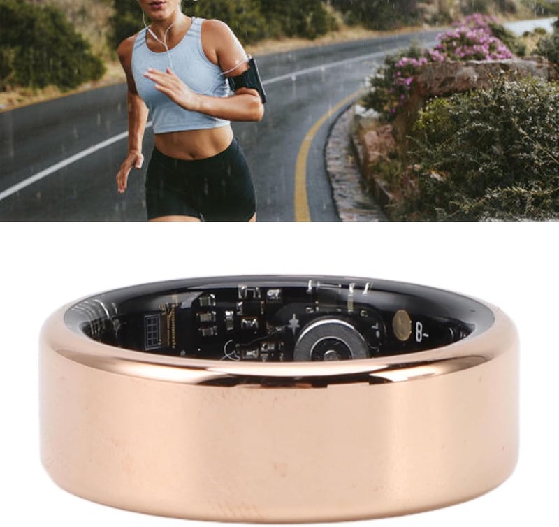 Smart Fitness Ring, Stylish Fitness Tracker Ring with Gold Pedometer for Sports - Image 3